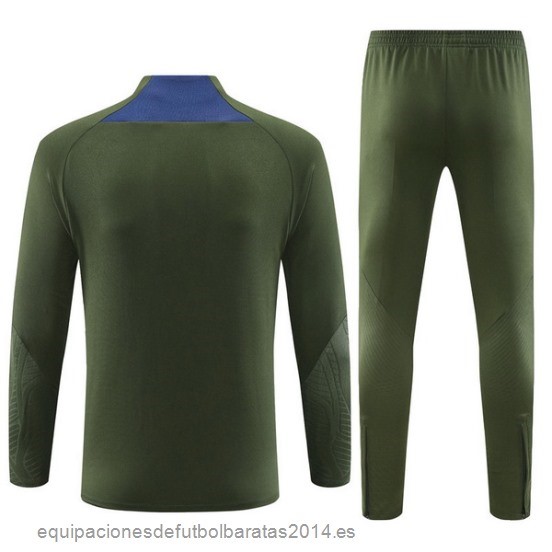 Nuevo Conjunto Completo Sudadera Entrenamiento Niños Paris Saint Germain 23/24 Verde Baratas